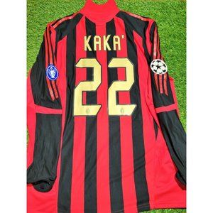 Kaka AC Milan 2005 2006 UEFA Long Sleeve Soccer Jersey Shirt Maglia L SKU# 10995